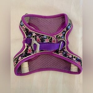 Small Purple Flower Pattern Dog or cat Harness. No easy escape